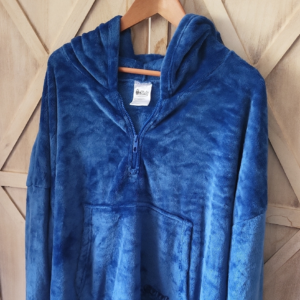 The Comfy Blue Plush Hoodie